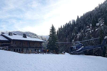 Tour en hélicoptère au-dessus du Mont-Blanc